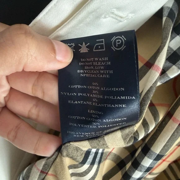 Burberry Cream Single Breasted Trench Coat - Picture 11 of 16